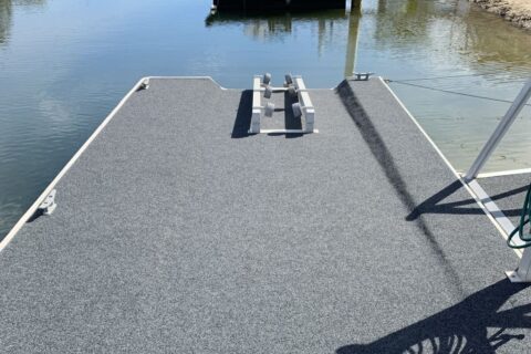 recarpeted pontoon