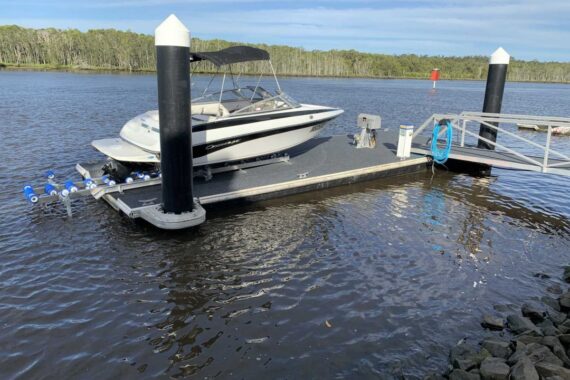 Pile Caps for Floating Piled Pontoons