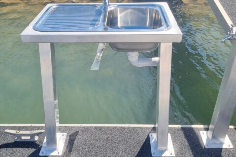 floating dock fishing cleaning