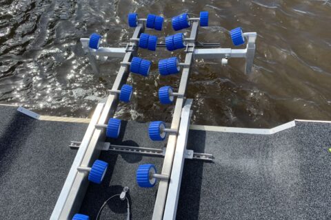 roller system on dock