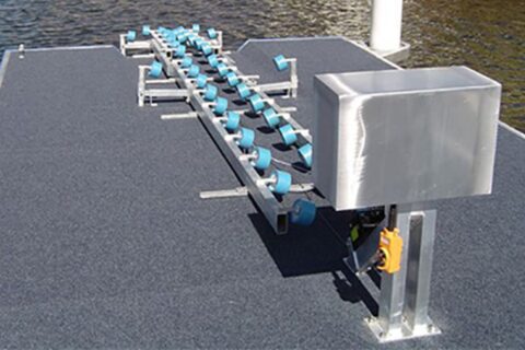 rolling system for pontoon